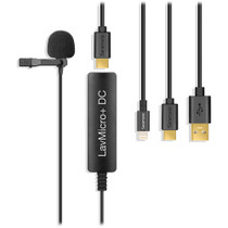 Saramonic LavMicro+DC Universal Digital Lavalier (Lightning, USB-C & USB-A) with Headphone Out & Level Control