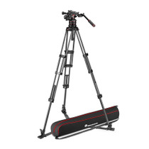 Manfrotto 612 Nitrotech Fluid Video Head and Carbon Fiber Twin Leg Tripod