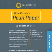 ProMaster Ultra Premium Pearl Paper - 5"x7" - 50 Sheets